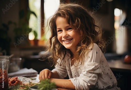 Happy little girl, generati...