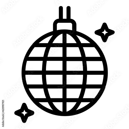 disco ball icon outline