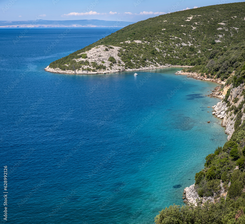 Beautiful bay near town Lopar on island Rab, Croatia
