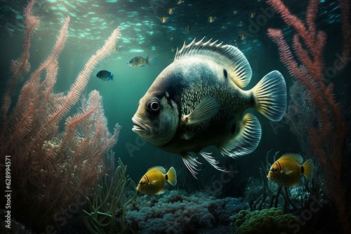 Underwater life. Generative AI © Lyra