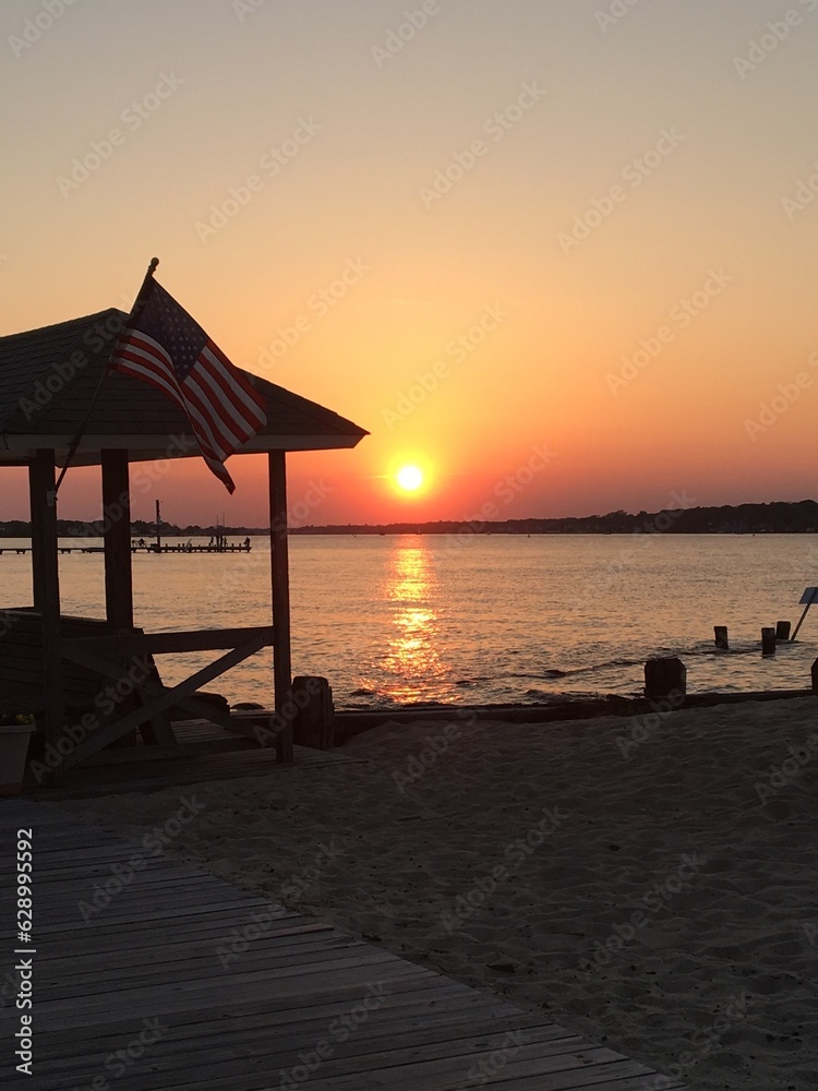 sunset on the beach