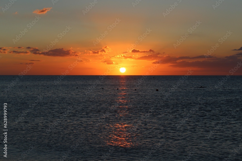 beautiful sunset over the ocean