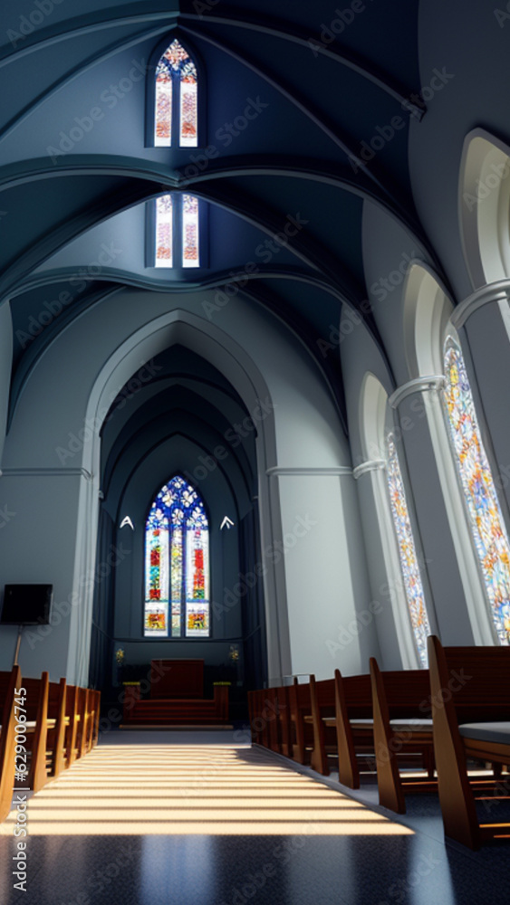 Fototapeta premium Uma Igreja e sua arquitetura.