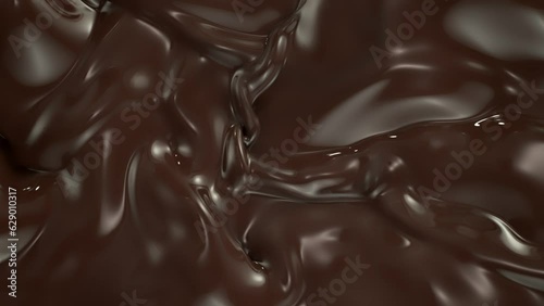 Super Slow Motion Shot of Swirling Melted Chocolate at 1000fps.