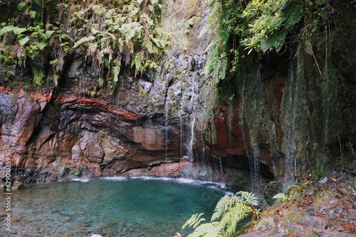 nature waterfall with natural pool 