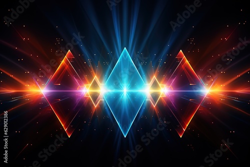 Electric Chroma dance abstract image triangular pattern © Parvez