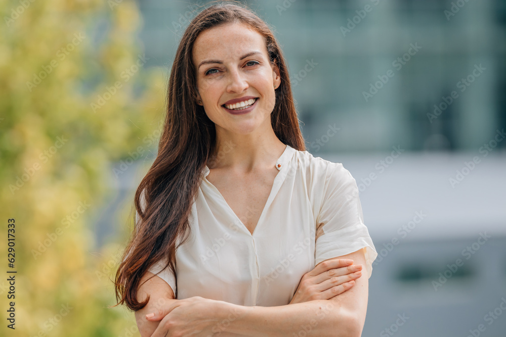 portrait of woman outdoors looking at camera, confidence portrait of woman outdoors looking at camera, confidence