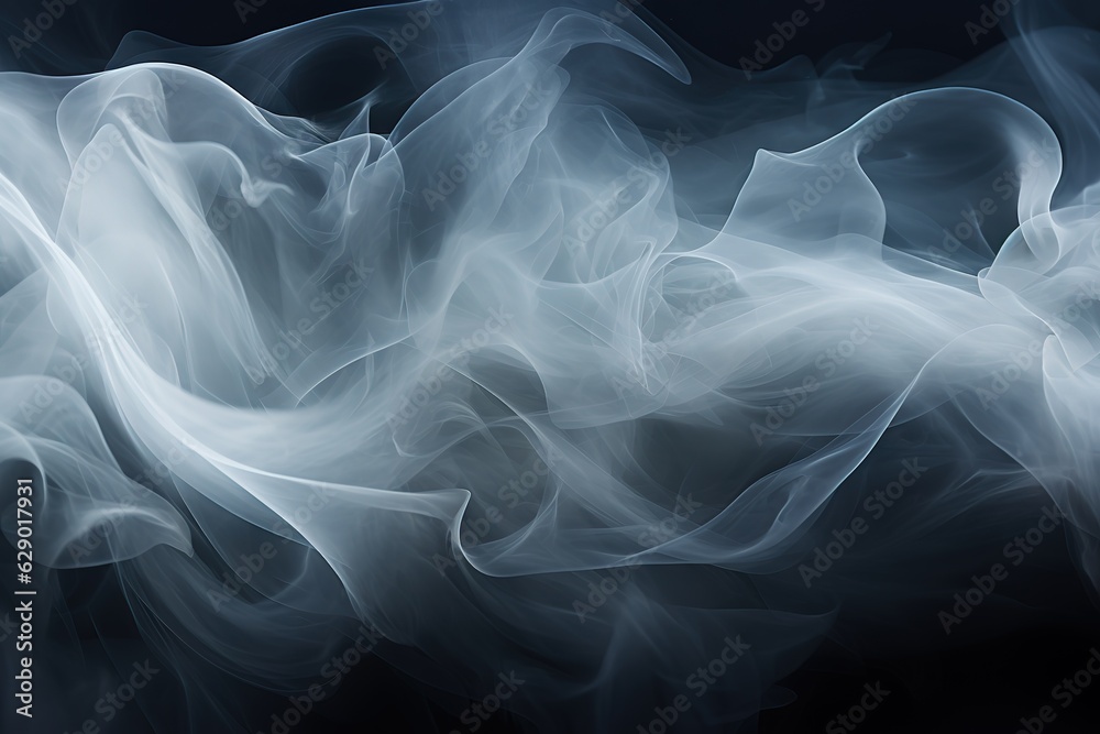 Fototapeta premium Enigmatic smoke patterns in dark background