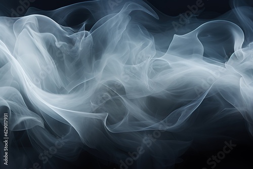Enigmatic smoke patterns in dark background