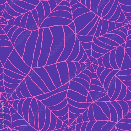 Cartoon Halloween seamless web pattern for wrapping paper and fabrics and kids clothes