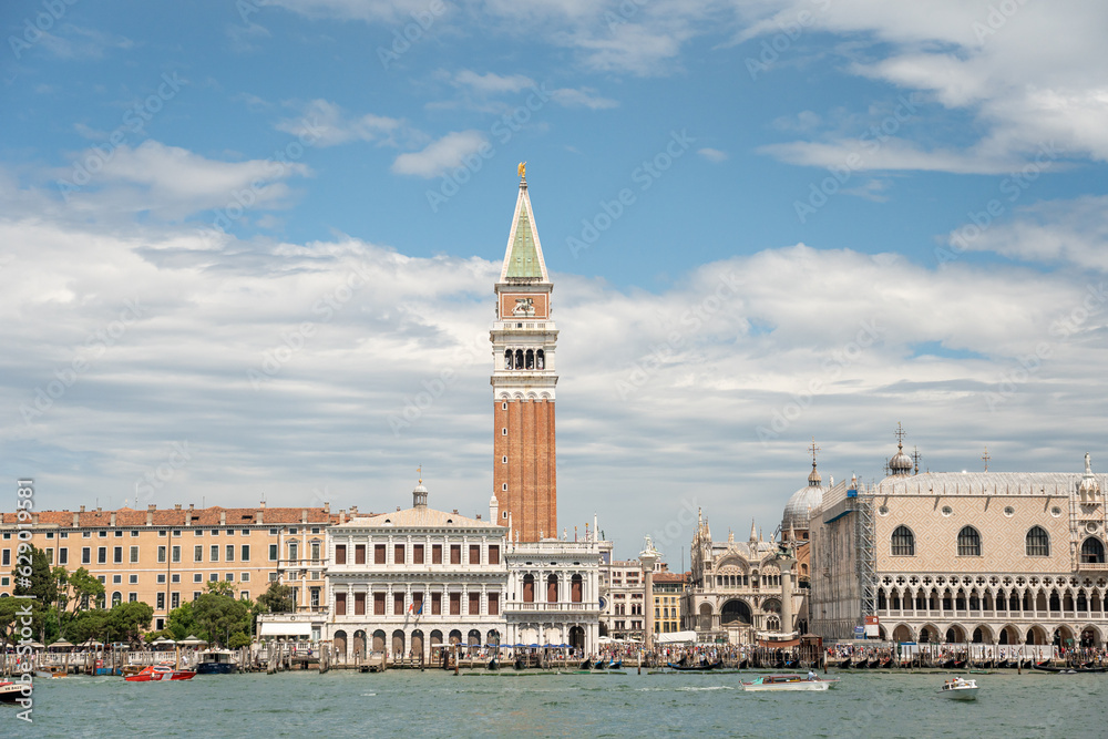 St Marks Square view from a lagoon, Venice, Italy