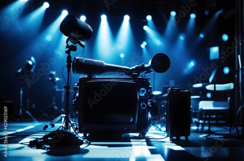 A camera on a stand Generative AI