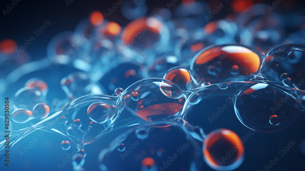 abstract blue background with blue bubbles. Generative Ai. abstract blue background with blue bubbles. Generative Ai.
