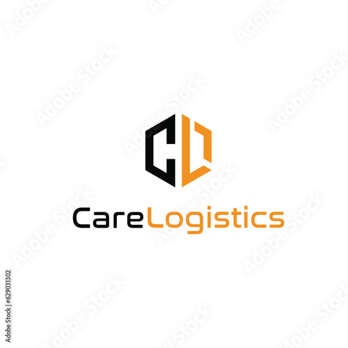 Care logistics logo simple letter cd
