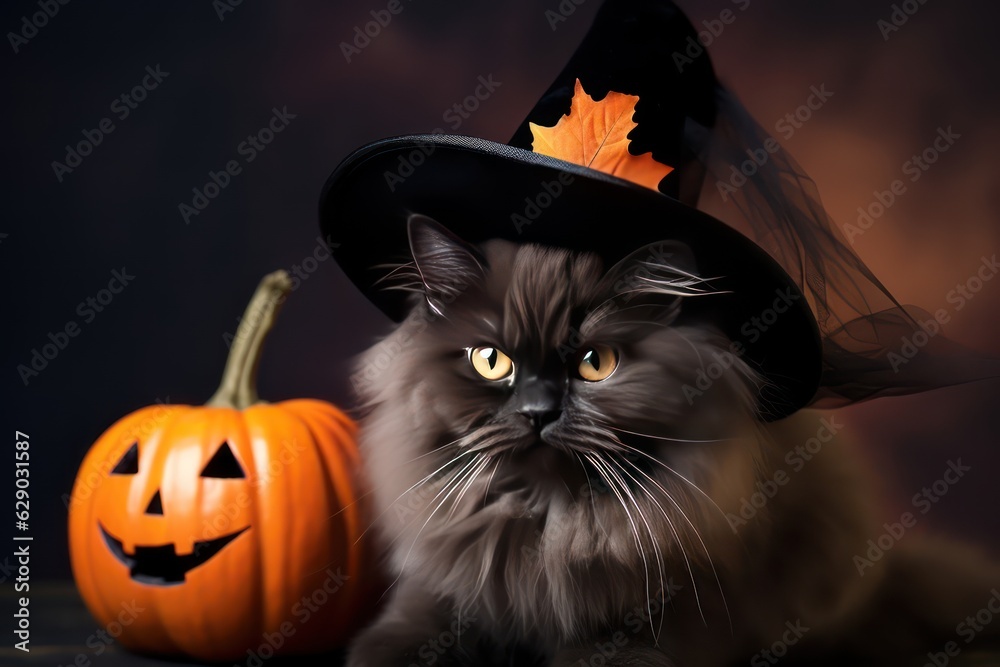 Halloween cat with hat Halloween cat with hat