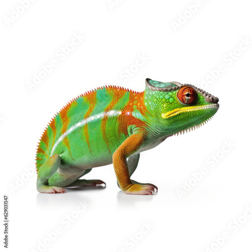 chameleon on a white background
