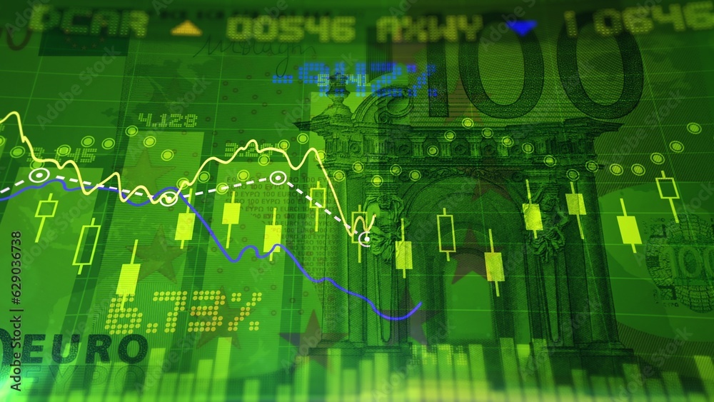 Digital Animation of Stock Market Price Changes.  The video of this image is in my portfolio.	