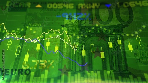 Digital Animation of Stock Market Price Changes. The video of this image is in my portfolio. 