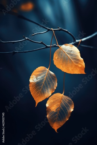 A lot of colorful leaves in the style of naturalistic tones