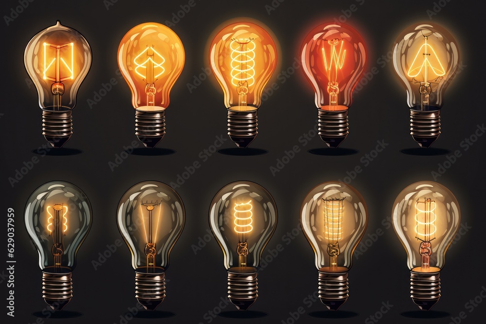 Bulb set isolated Bulb set isolated