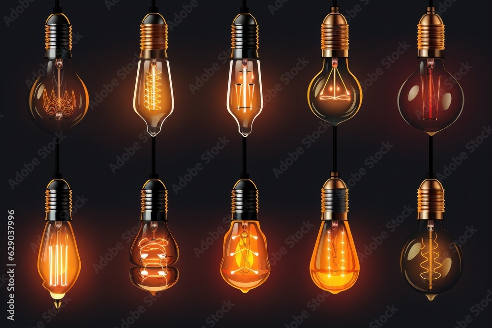 Bulb set isolated Bulb set isolated