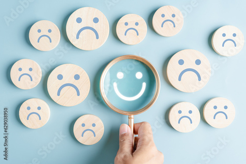 Select positive emotion icon, mental health assessment max positive. Thinking boost energy or fresh wellness wellness,world mental health day lifestyle of life concept.