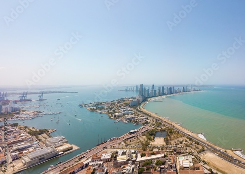 Aerial view of the beach and bay © Nestor