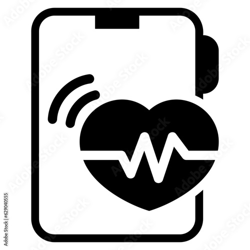  Heartrate glyph icon