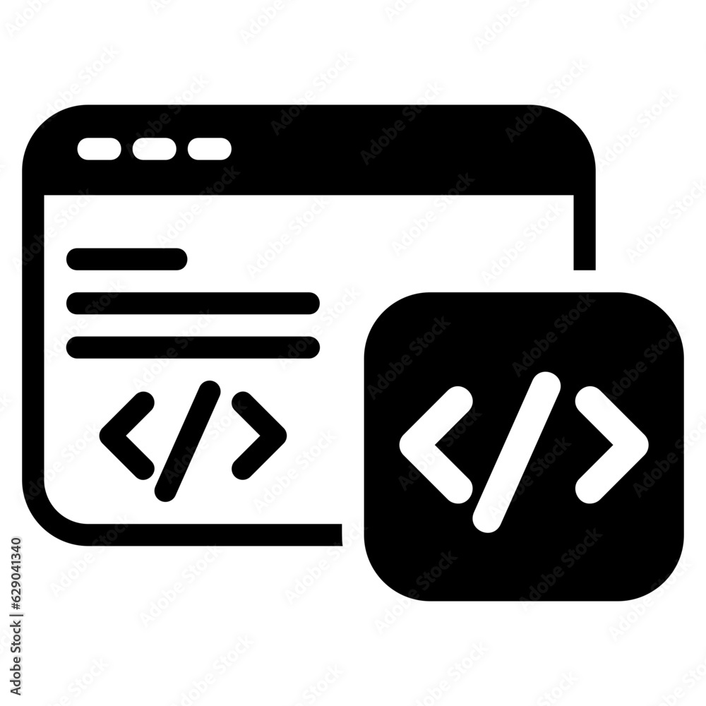 Programming glyph icon Programming glyph icon