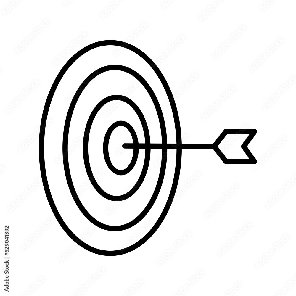 Target icon,marketing target,target arrow set on white background