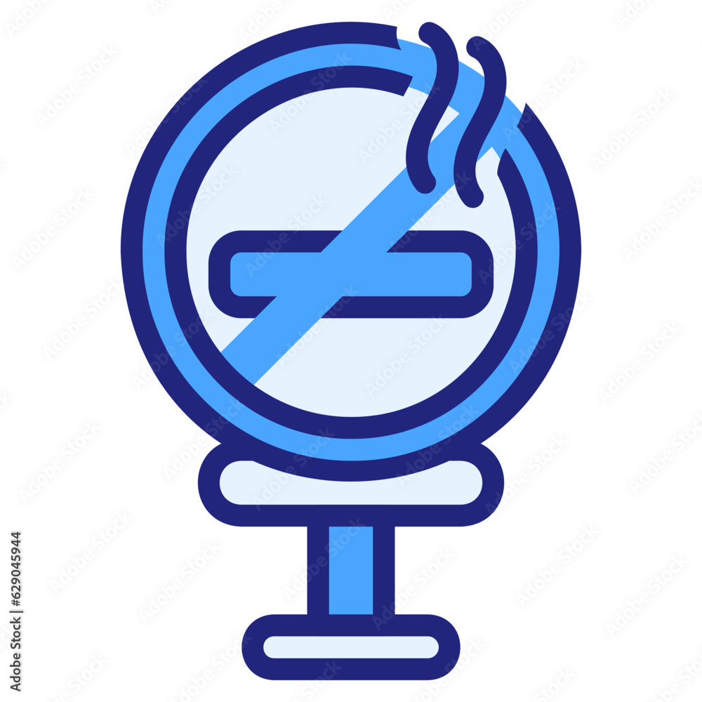 No smoking blue icon No smoking blue icon