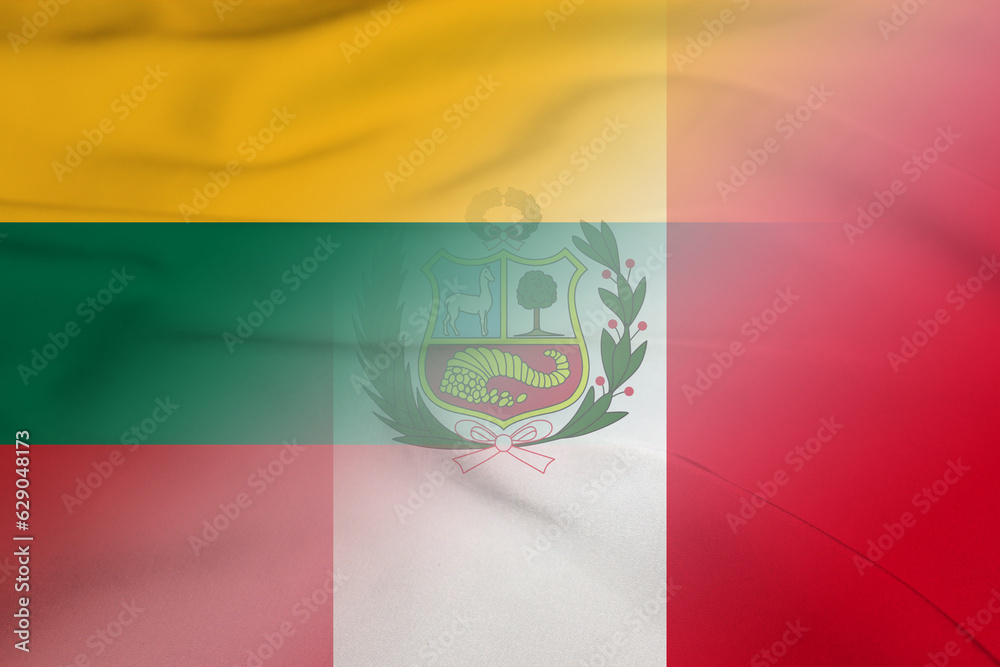 Lithuania and Peru government flag international contract PER LTU