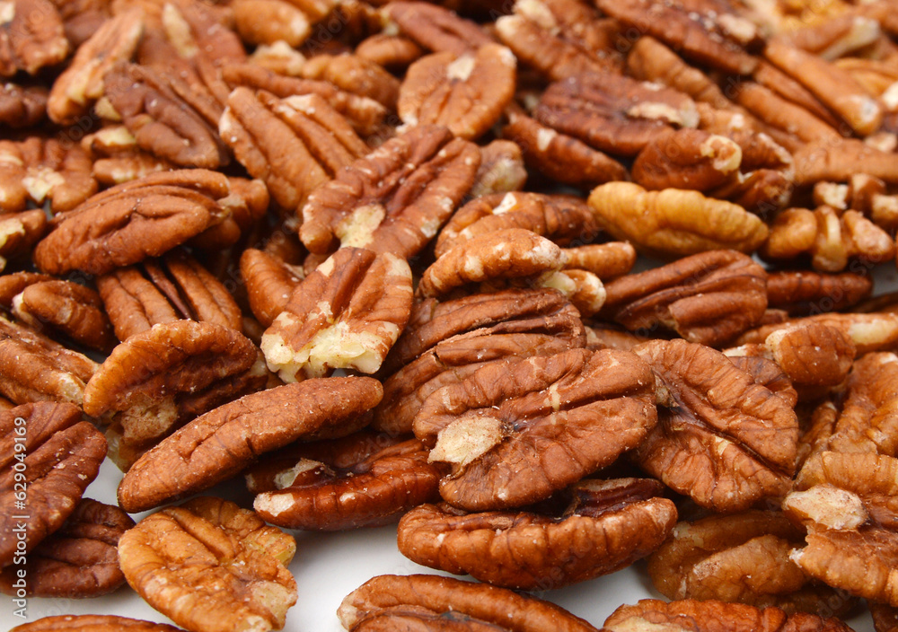 Pecans isolated on white background Pecans isolated on white background