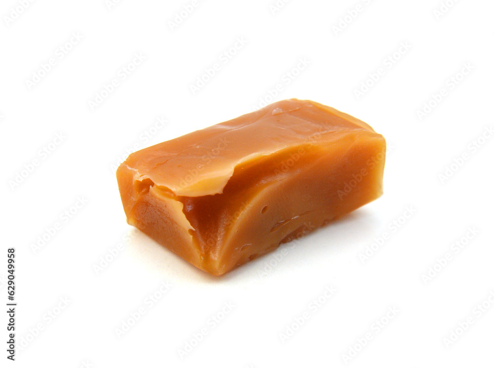 Caramel candies isolated on white background Caramel candies isolated on white background