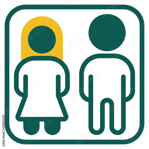  Toilet duotone icon