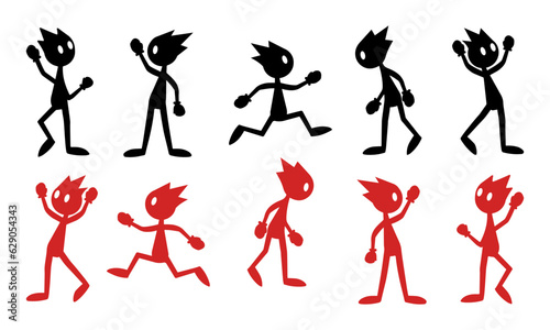 stick man set character for animation