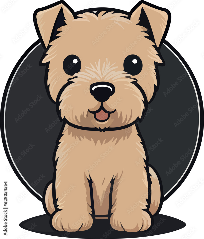 Extraordinary and lovely terrier dog vector art Extraordinary and lovely terrier dog vector art