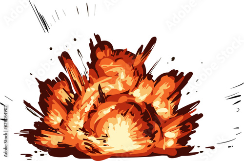 Fototapeta vector illustration of an explosion