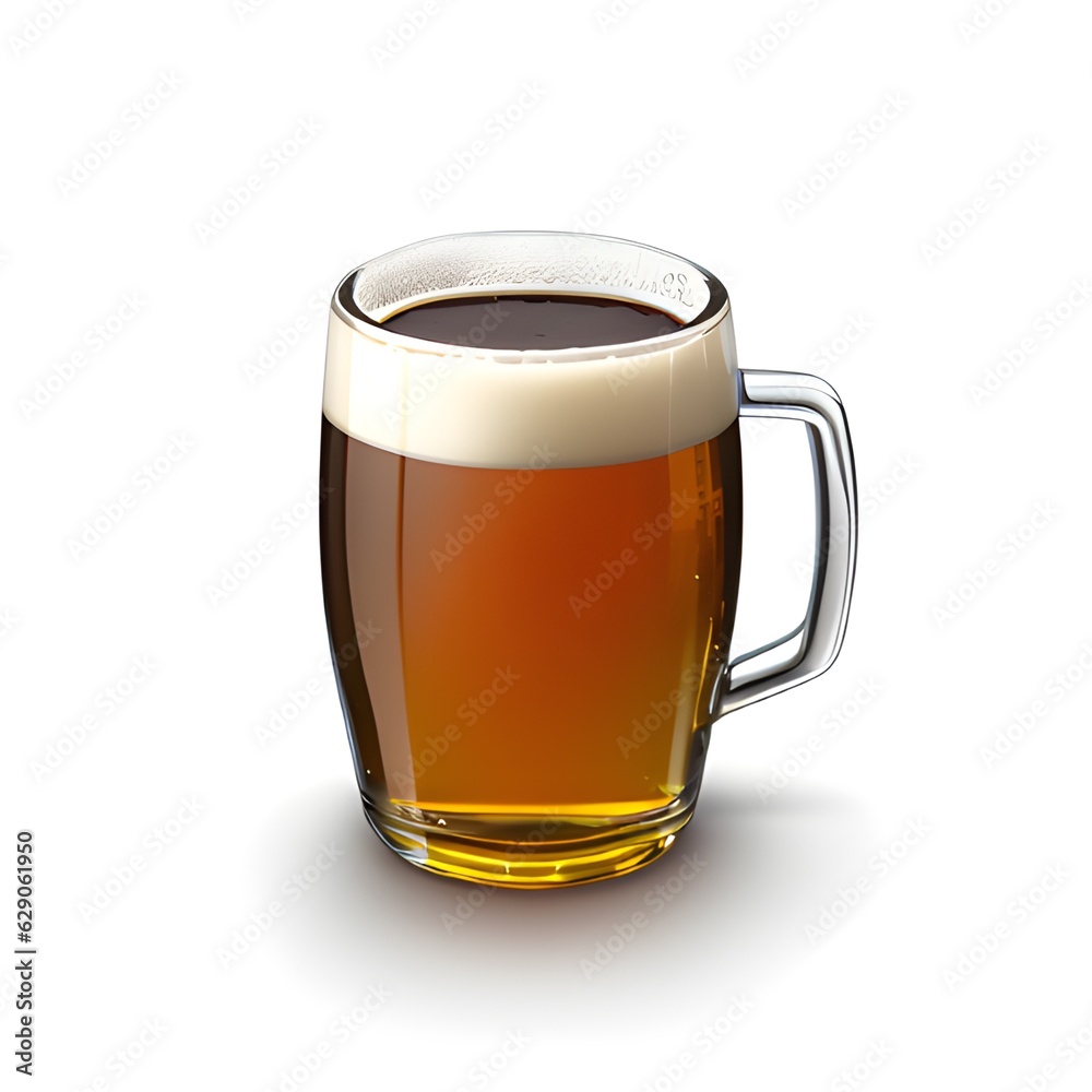 mug of beer isolated on white background. mug of beer isolated on white background.