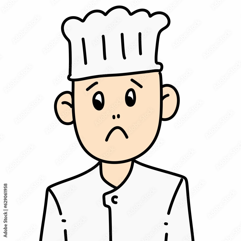 illustration of cute cartoon chef