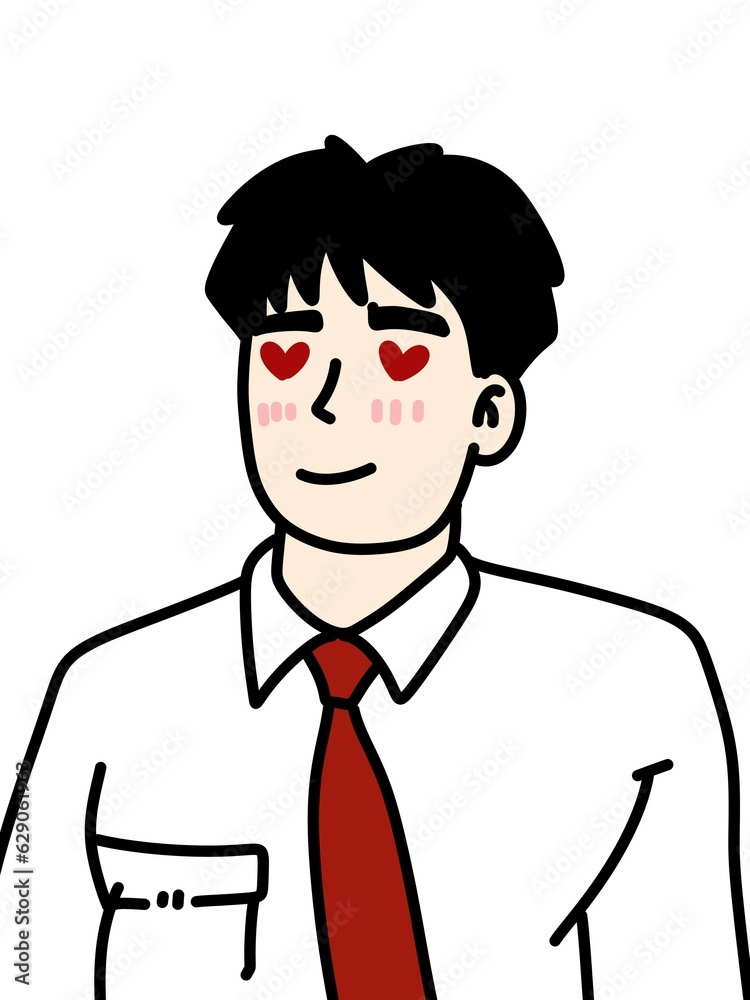 business manager man cartoon on a white background business manager man cartoon on a white background