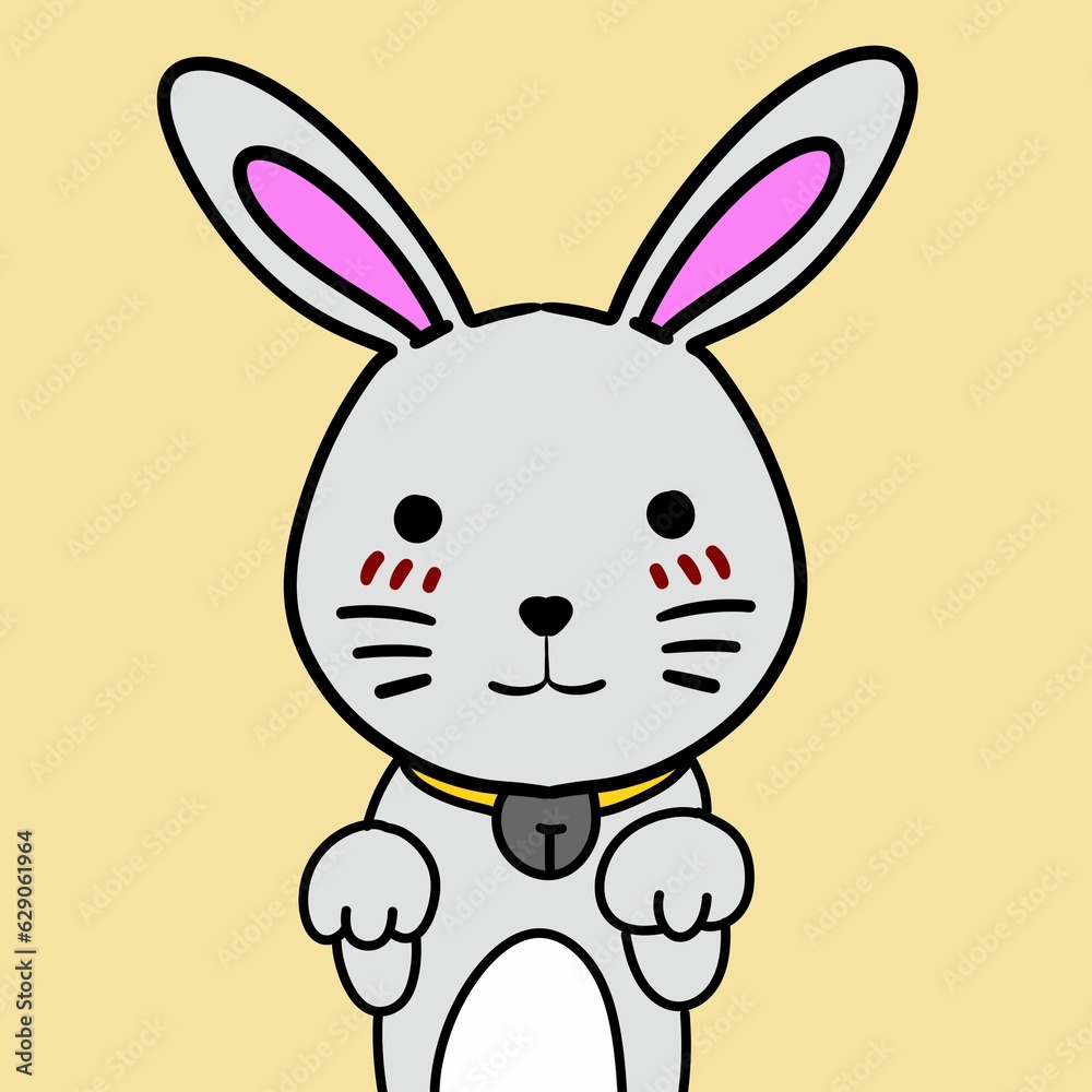 Obraz premium cute rabbit with bunny ears