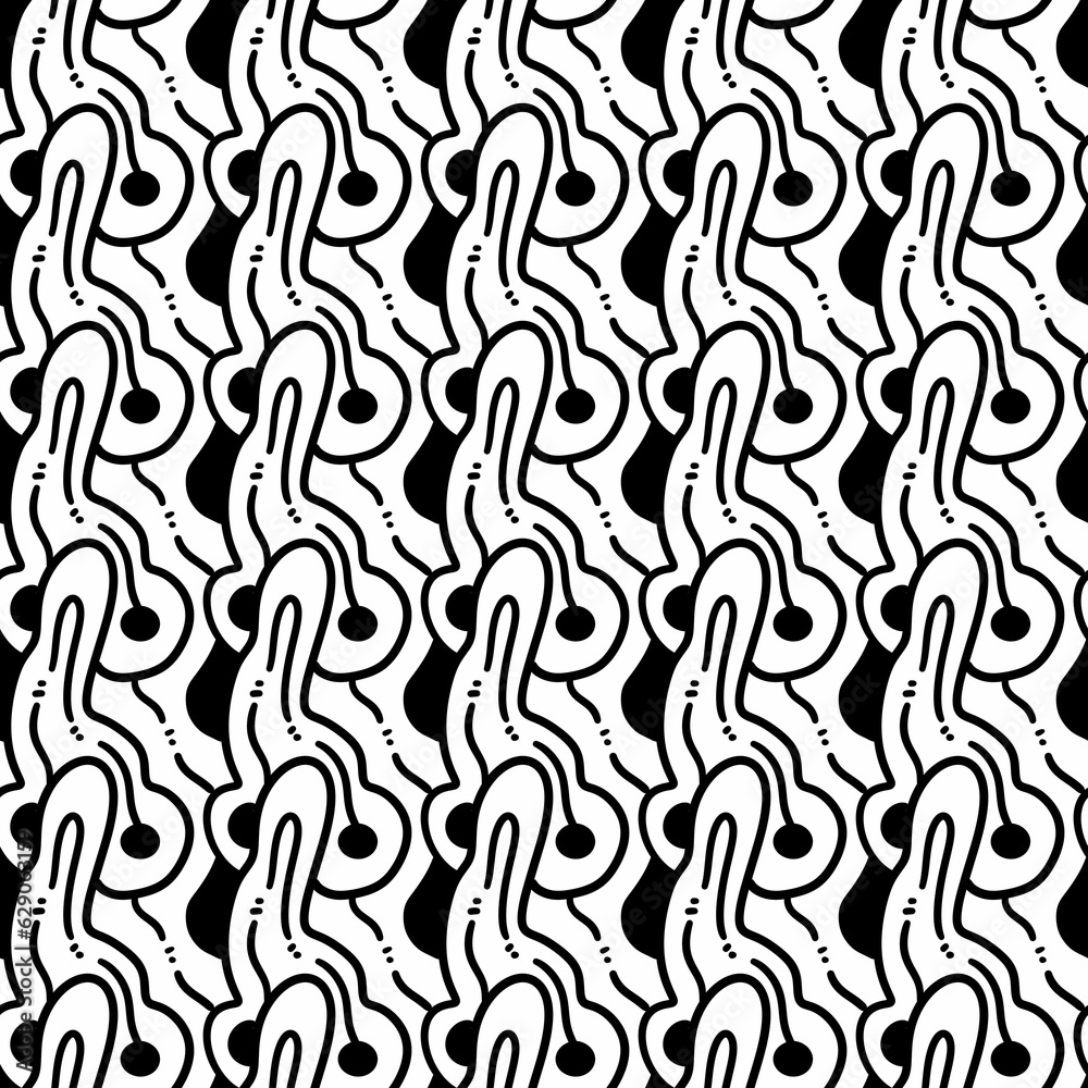 seamless pattern of hand drawn lines. background.