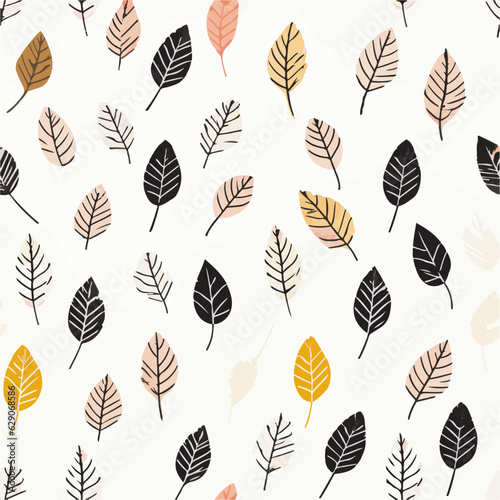 Leaf seamless pattern vector