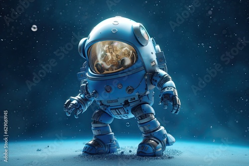 Cosmic Submersion  Astronaut Submerged Underwater  Exploring New Frontiers  Generative AI 
