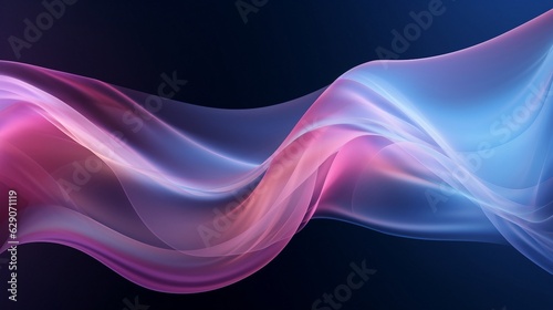 abstract silk waves on black background