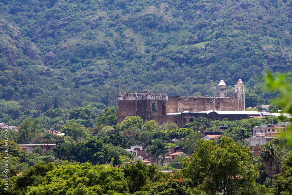 View of the Tepoztlan Monastery, from the hill.