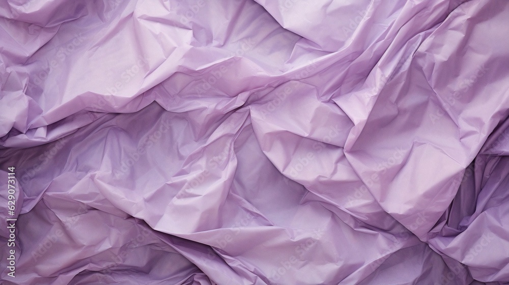 Generative AI : Purple lilac and Taupe crumpled paper texture background