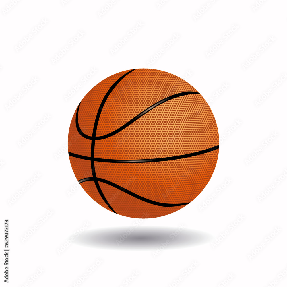 Basketball vector isolated on white background.