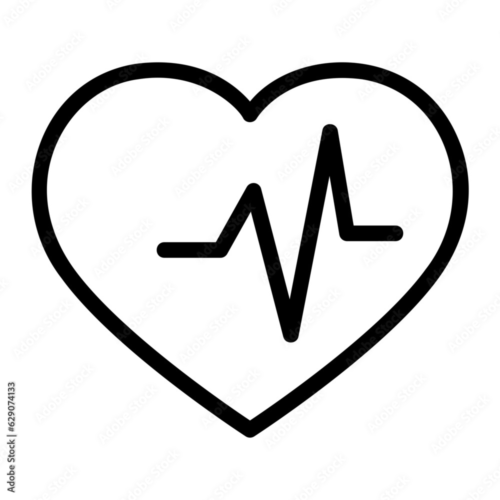 heart rate line icon
